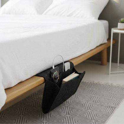 Kép valamiből Ágyra akasztható zsebes tároló / szervező - fekete