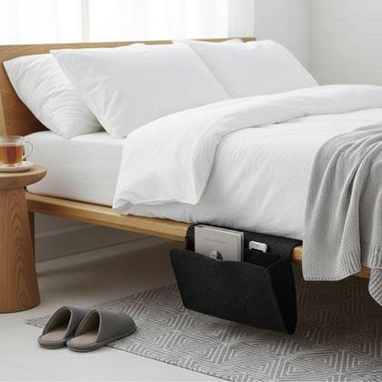 Kép valamiből Ágyra akasztható zsebes tároló / szervező - fekete