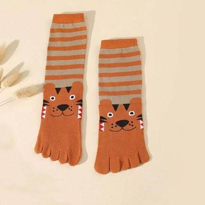 Kép valamiből Gyerek lábujjas zokni - méret: 15-19 cm - tigriske