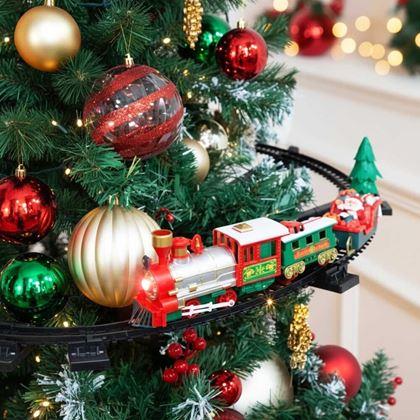 Kép valamiből Karácsonyi vonatsín karácsonyfára