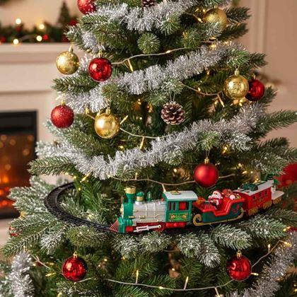 Kép valamiből Karácsonyi vonatsín karácsonyfára