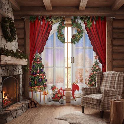 Kép valamiből Karácsonyi függöny 2 db 66x150 cm