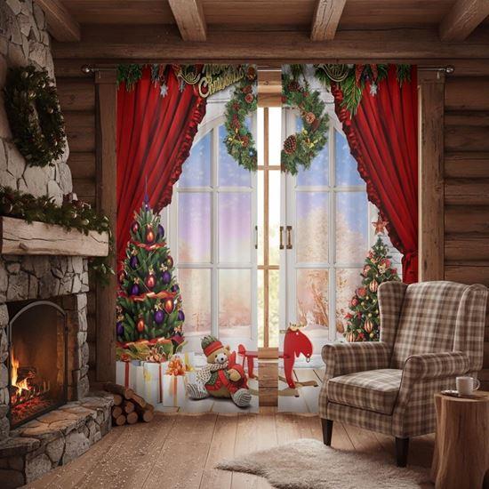 Kép valamiből Karácsonyi függöny 2 db 66x150 cm