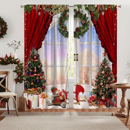 Kép valamiből Karácsonyi függöny 2 db 66x150 cm