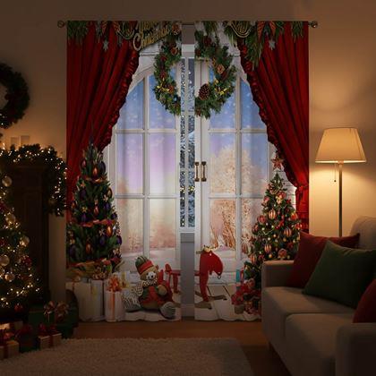Kép valamiből Karácsonyi függöny 2 db 66x150 cm