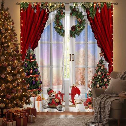 Kép valamiből Karácsonyi függönyök 2 db 130x210 cm