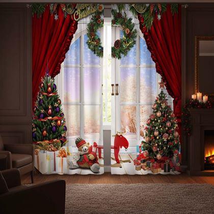 Kép valamiből Karácsonyi függönyök 2 db 130x210 cm