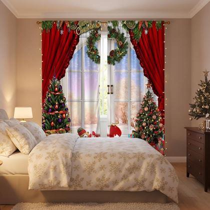 Kép valamiből Karácsonyi függönyök 2 db 130x210 cm