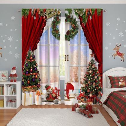 Kép valamiből Karácsonyi függönyök 2 db 130x210 cm
