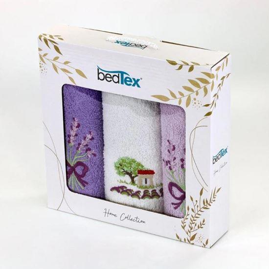 Kép valamiből Frottír törölköző ajándékszett 3 db - levendula