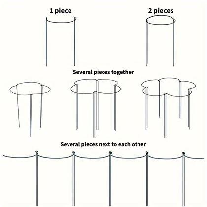 Kép valamiből Fém növénytámasz 2 db 35 cm