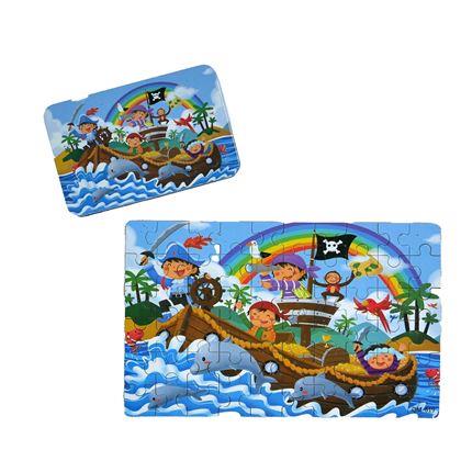 Kép valamiből Dětské puzzle v plechové krabičce - piráti