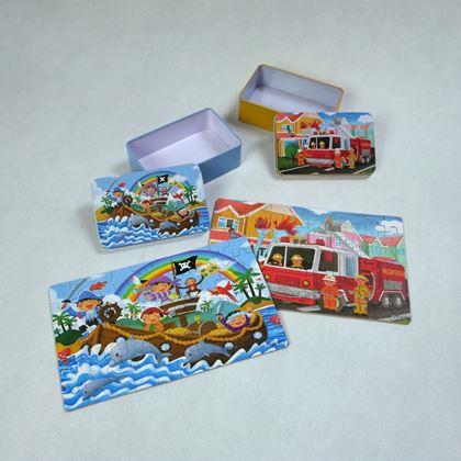 Kép valamiből Gyermek puzzle dobozban  -  tűzoltók