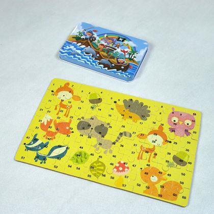 Kép valamiből Dětské puzzle v plechové krabičce - piráti
