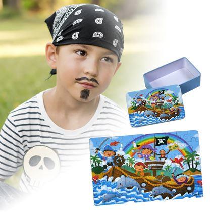 Kép valamiből Dětské puzzle v plechové krabičce - piráti