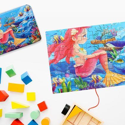 Kép valamiből Gyermek puzzle dobozban  -  sellő