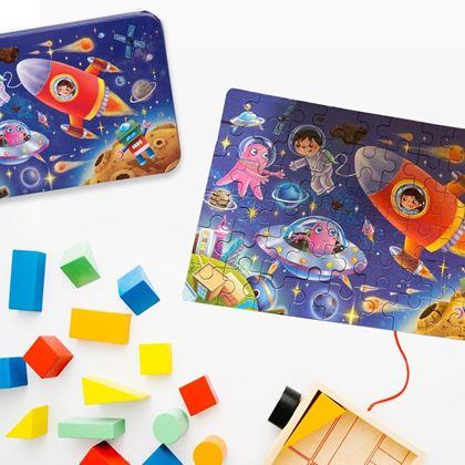 Kép valamiből Gyermek puzzle dobozban  -  világegyetem