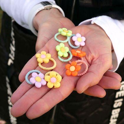 Kép valamiből Gyerek hajgumik 10 db  -  virág