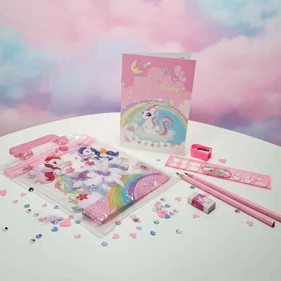 Kép valamiből Egy szett iskolai eszköz gyerekeknek - egyszarvú