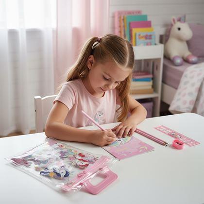 Kép valamiből Egy szett iskolai eszköz gyerekeknek - egyszarvú