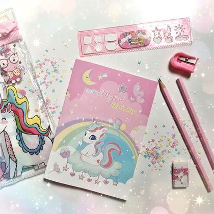 Kép valamiből Egy szett iskolai eszköz gyerekeknek - egyszarvú