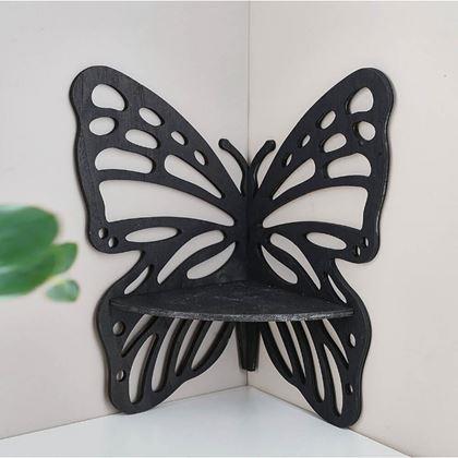 Kép valamiből Fa sarokpolc pillangó  -  fekete