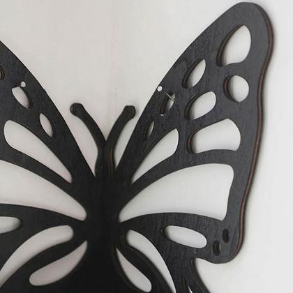 Kép valamiből Fa sarokpolc pillangó  -  fekete