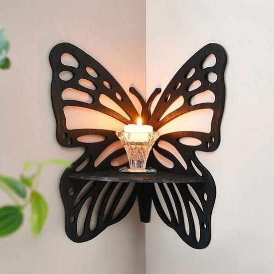 Kép valamiből Fa sarokpolc pillangó  -  fekete