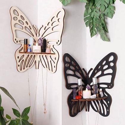 Kép valamiből Fa sarokpolc pillangó  -  fekete