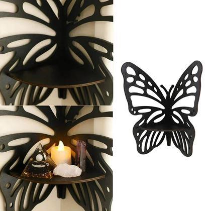 Kép valamiből Fa sarokpolc pillangó  -  fekete