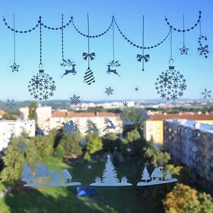 Kép valamiből Karácsonyi ablakmatricák - rénszarvasfogató