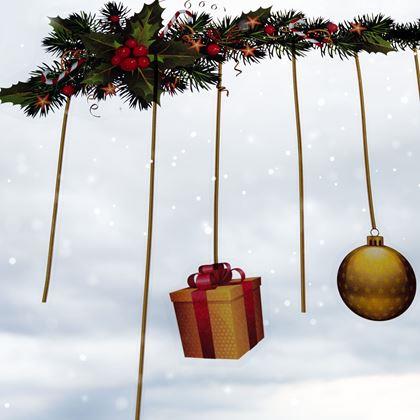 Kép valamiből Karácsonyi ablakmatricák - girland