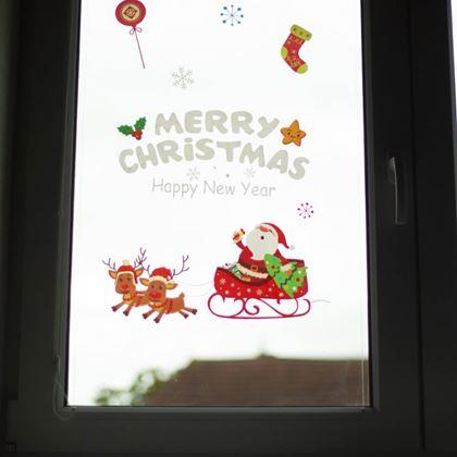 Kép valamiből Vánoční nálepky na okno - Santa Claus