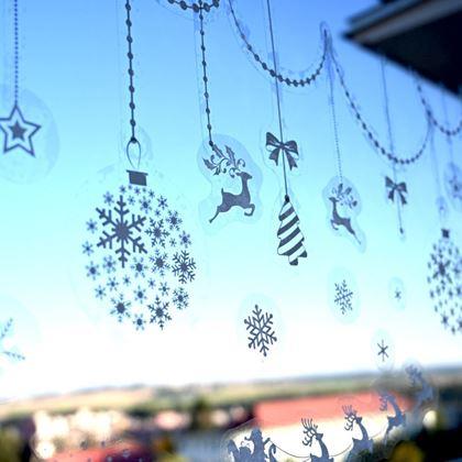 Kép valamiből Karácsonyi ablakmatricák - rénszarvasfogató