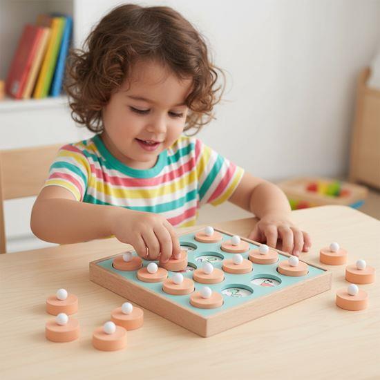 Kép valamiből Fából memóriajáték cserélhető képekkel