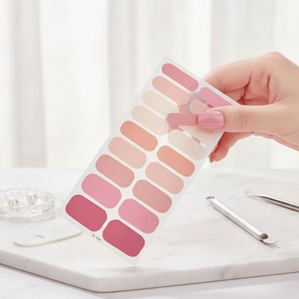 Kép valamiből Körömmatricák  - világos rózsaszín keverék