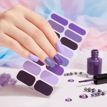 Kép valamiből Körömmatricák  - lila keverék