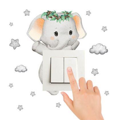 Kép valamiből Gyerekmatrica a kapcsolóra  -  elefánt
