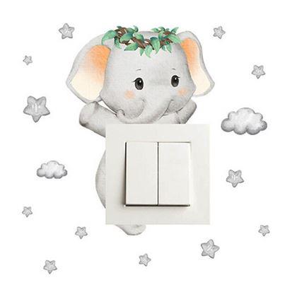 Kép valamiből Gyerekmatrica a kapcsolóra  -  elefánt