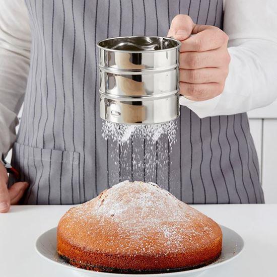 Kép valamiből Rozsdamentes acél konyhai szűrő mérőpohárral