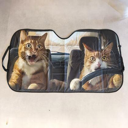 Kép valamiből Napellenző autóba tapadókorongokkal - macskák