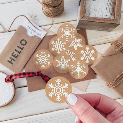 Kép valamiből Karácsonyi matricák 500 db - hópelyhek