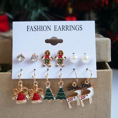 Kép Karácsonyi fülbevaló 6 pár 