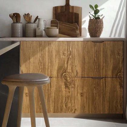 Kép valamiből Öntapadós padló 200x60 cm - sötét fa