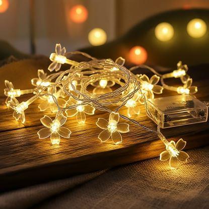 Kép LED fénylánc - cseresznyevirág