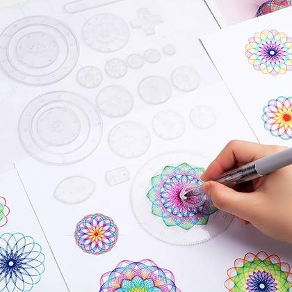 Kép valamiből Rajzsablon készlet - spirográf