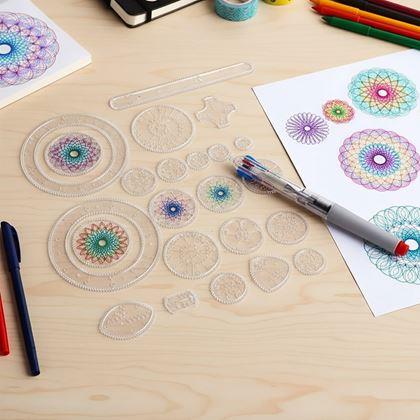 Kép valamiből Rajzsablon készlet - spirográf