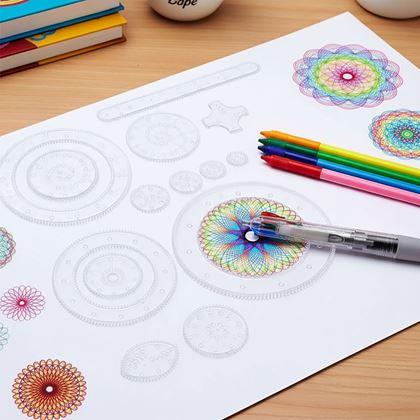 Kép valamiből Rajzsablon készlet - spirográf