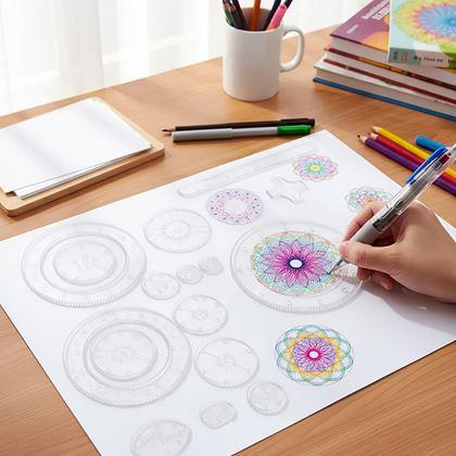 Kép valamiből Rajzsablon készlet - spirográf