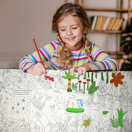 Kép valamiből 10 m-es tekercses színező -  dzsungel